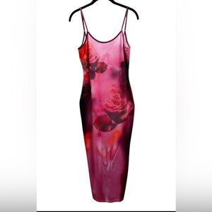 SHEIN Floral Print Maxi Dress Sz(kit says Small But More Like A Size Medium)